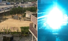 Clip: Vòi rồng khổng lồ bất ngờ xuất hiện ngoài khơi điểm du lịch nổi tiếng