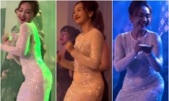 Clip: Mẹ cô dâu nhảy cực sung, thần thái khiến cả hội trường 