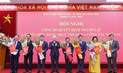 Công bố 22 tổ chức đảng trực thuộc Đảng ủy Mặt trận Tổ quốc, các đoàn thể Trung ương