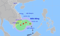 Áp thấp nhiệt đới trên Biển Đông khả năng mạnh lên thành bão số 10 trong đêm nay