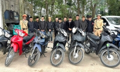 Xử lý 12 thanh, thiếu niên gây náo loạn đường phố khi đi đón bạn mãn hạn tù