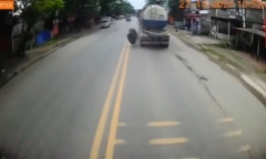Clip: Thót tim cảnh xe bồn 
