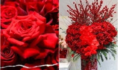 Khách nhà giàu mạnh tay chi 15-20 triệu đồng mua lẵng hoa hồng ngày Valentine