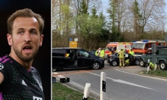 3 con nhỏ của thủ quân tuyển Anh Harry Kane bị thương trong vụ đâm xe liên hoàn