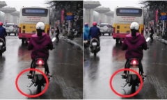 Quên gạt chân chống xe có bị phạt?