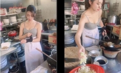 “Hotgirl cơm chiên” khiến dân tình bấn loạn vì quá xinh, kỹ năng dùng dao càng gây ngỡ ngàng