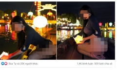 Truy tìm nữ du khách mặc áo dài nhưng lộ vòng 3, tạo dáng phản cảm ở phố cổ Hội An