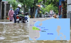 Đêm nay, áp thấp nhiệt đới đổ bộ vào đất liền, gây mưa cực lớn ở miền Trung