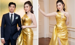 Á hậu Huyền My xuất hiện rạng rỡ, sánh đôi bên
