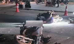 Xe máy đầu đầu kinh hoàng ở Thanh Hóa, 2 người chết