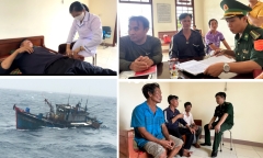 Xót xa tàu cá Bình Định chìm trên biển cùng một thi thể ngư dân khi đang trở về bờ