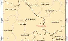 Kon Tum: 5 trận động đất liên tiếp xảy ra trong ngày 18/4