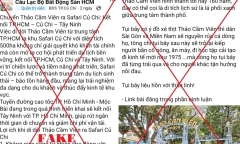 Thông tin dời Thảo Cầm Viên ra Safari Củ Chi là sai sự thật