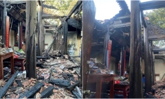 Cháy chùa di tích lịch sử văn hóa cấp quốc gia ở Hưng Yên