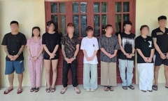 Kiểm tra phòng trọ, phát hiện 9 nam nữ đang 