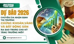 Dự báo năm 2026: Chuyên gia nhận định thị trường chứng khoán, vàng và bất động sản ra sao trong chu kỳ tăng trưởng mới?
