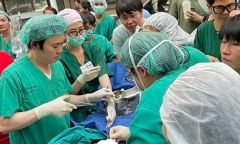 Bác sĩ phẫu thuật cứu người giữa cảnh hoang tàn sau động đất