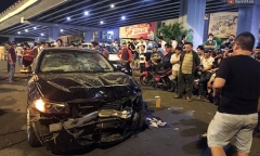 Hiện trường vụ nữ tài xế BMW say xỉn đâm 5 xe máy ở Sài Gòn