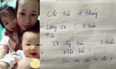 Bảng chi tiêu gây sốc của gia đình chồng lương 5 triệu một mình tiêu hết, vợ tự xoay sở nuôi 2 con