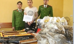 Bắt nam thanh niên tàng trữ trái phép chất ma túy, vũ khí nóng