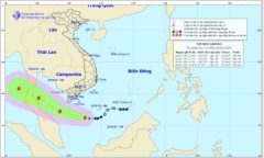 Bão số 1 tiến thẳng vào Cà Mau, Nam Bộ - Trung Bộ mưa lớn