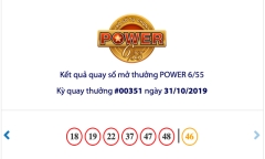 Kết quả xổ số Vietlott ngày 31/10/2019: 2 người tuột mất Jackpot hơn 48 tỷ đồng