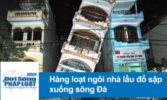 Video: Chết lặng trước cảnh 9 ngôi nhà đổ sập xuống sông Đà