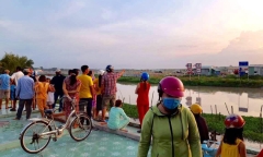Thách nhau bơi qua sông sau chầu nhậu, 1 người mất tích
