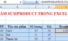 Hướng dẫn chi tiết cách dùng hàm Sumproduct trong Excel để tính công