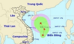 Xuất hiện vùng áp thấp trên Biển Đông