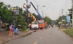 Hai người trọng thương, 4 xe máy cháy rụi vì bình điện bất ngờ phát nổ