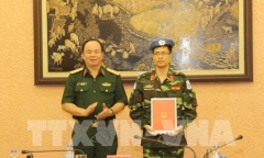 Thêm một sỹ quan Việt Nam tham gia gìn giữ hòa bình Liên hợp quốc