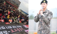 Yunho (DBSK) rạng rỡ chào fan ngày xuất ngũ