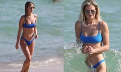 Siêu mẫu đẹp nhất Canada khoe đường cong tuyệt mỹ trên bãi biển tại Miami