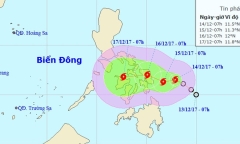 Bão Kai-tak di chuyển chậm hướng Biển Đông