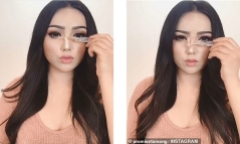 Sống ảo đến tận cùng: Trang điểm mũi cao, mặt V-line không cần phẫu thuật