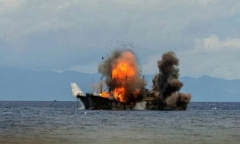 Indonesia phá hủy 81 tàu cá hoạt động trái phép