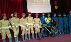 Hậu cháy quán karaoke, quận Cầu Giấy ra mắt Đội PCCC cơ động tình nguyện