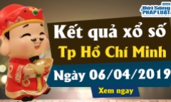 Trực tiếp kết quả Xổ số TP. Hồ Chí Minh hôm nay, thứ 7 ngày 6/4/2019