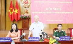 Tổng Bí thư Nguyễn Phú Trọng tiếp xúc cử tri Hà Nội