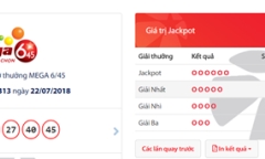 Kết quả xổ số Vietlott hôm nay 25/7/2018: Jackpot “khủng” đung đưa chờ chủ nhân