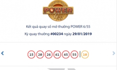 Kết quả xổ số Vietlott hôm nay 31/1/2019: Jackpot hơn 39 tỷ đồng
