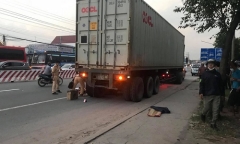 Bình Dương: Nam sinh lớp 9 bị xe container cán tử vong khi đang qua đường