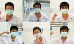 Video: 13 thành viên đội bóng Thái Lan cảm ơn cả thế giới