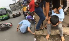 Video: Màn rượt đuổi như phim hành động bắt gọn tên cướp xe SH