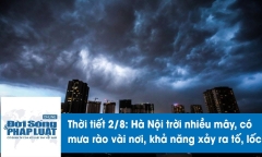Dự báo thời tiết 2/8: Hà Nội trời nhiều mây, có mưa rào vài nơi