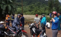 Tìm thấy thi thể nam thanh niên bị lũ cuốn khi đu cáp qua sông