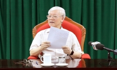 Chùm ảnh: Tổng Bí thư, Chủ tịch nước Nguyễn Phú Trọng chủ trì họp lãnh đạo chủ chốt