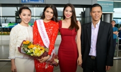 Hoa hậu Phạm Hương, á hậu Thiên Lý tiễn Lệ Hằng thi Miss Universe 2016