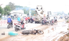 Tai nạn giao thông, cô gái trẻ tử vong dưới gầm xe bồn